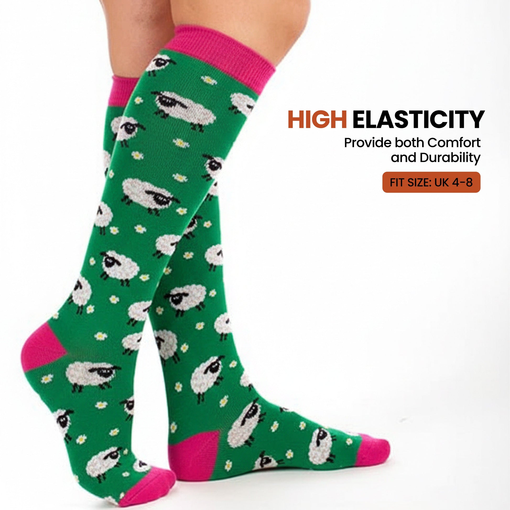 4 Pack Women’s Wellington Farm 1 Socks Long Welly Socks Outdoor Warm Durable & Soft Fit UK Size 4‑8 by Sock Stack FARM 1 Socks