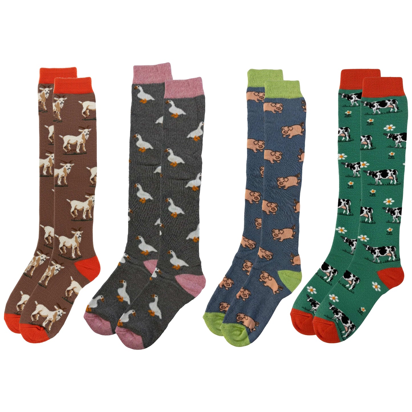 4 Pack Women’s Wellington Farm 2 Socks Long Welly Socks Outdoor Warm Durable & Soft Fit UK Size 4‑8 by Sock Stack FARM 2 Socks