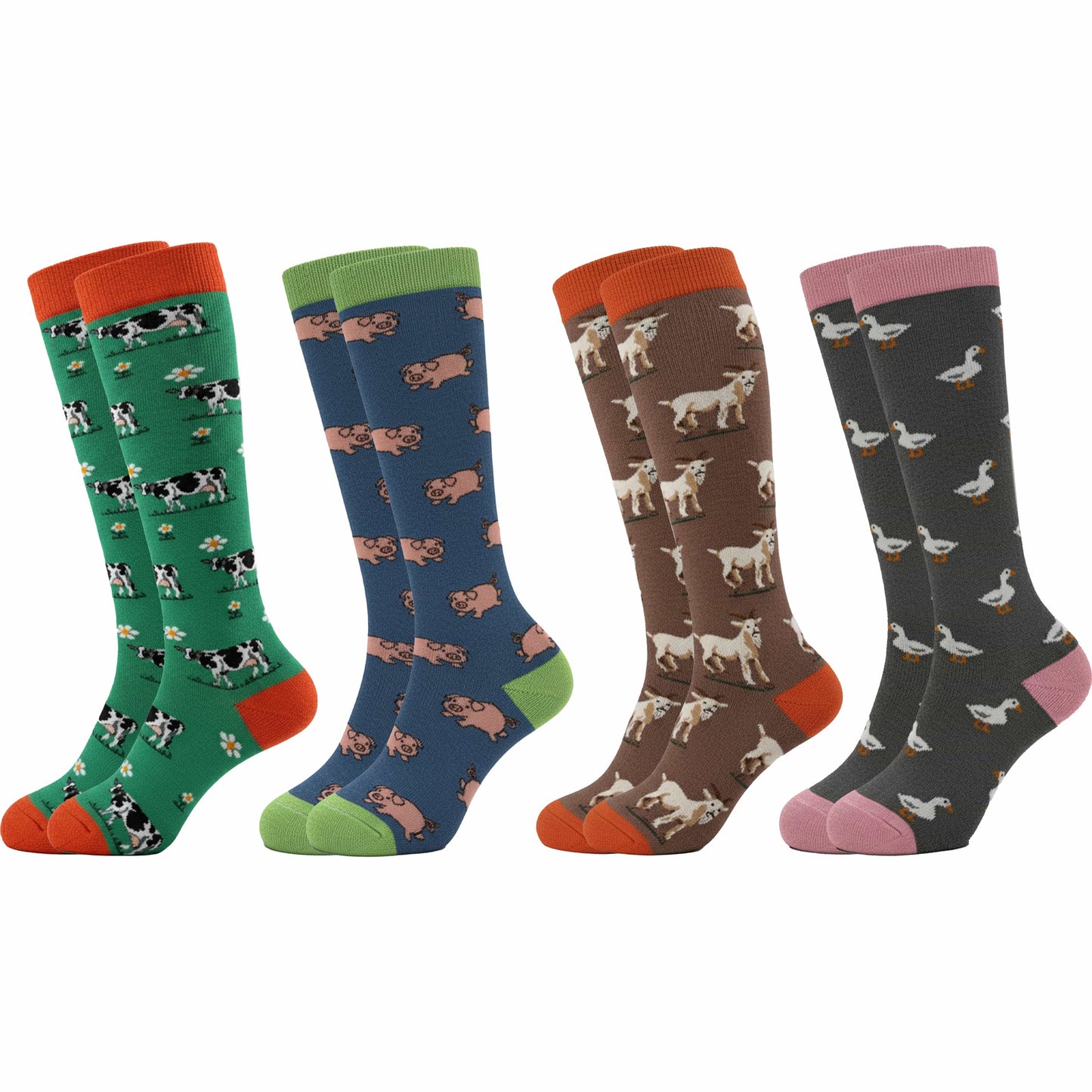 4 Pack Women’s Wellington Farm 2 Socks Long Welly Socks Outdoor Warm Durable & Soft Fit UK Size 4‑8 by Sock Stack FARM 2 Socks