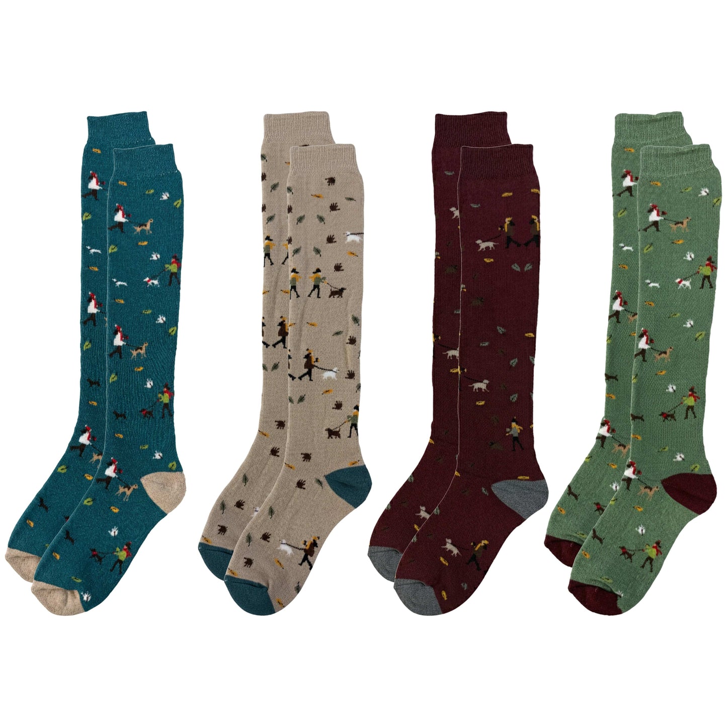 4 Pack Women’s Wellington Walking The Dog Socks Long Welly Socks Outdoor Warm Durable & Soft Fit UK Size 4‑8 by Sock Stack WALKING THE DOG Socks