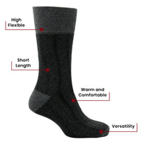 Sock Stack メンズ用糖尿病対応ノンエラスティック・ゆったりフィットソックス シェブロン柄 6足セット サイズ6～11 綿素材 快適なカフス 通気性 毎日使い