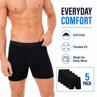 Sock Stack Men's Boxer Shorts 5 Pack Organic Cotton Stretch S-XXL