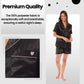Women's Satin Silk Short Pyjama Set Soft Breathable Nightwear Loungewear PJs Black Pink Grey UK Sizes 8-22 by Daisy Dreamer. Buy now for £10.00.