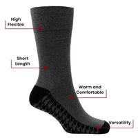 Sock Stack メンズ用糖尿病対応 ノンエラスティック ゆったりグリップソックス 千鳥格子 6足組 サイズ6～11 コットン製 快適な履き口 通気性 毎日使いに最適
