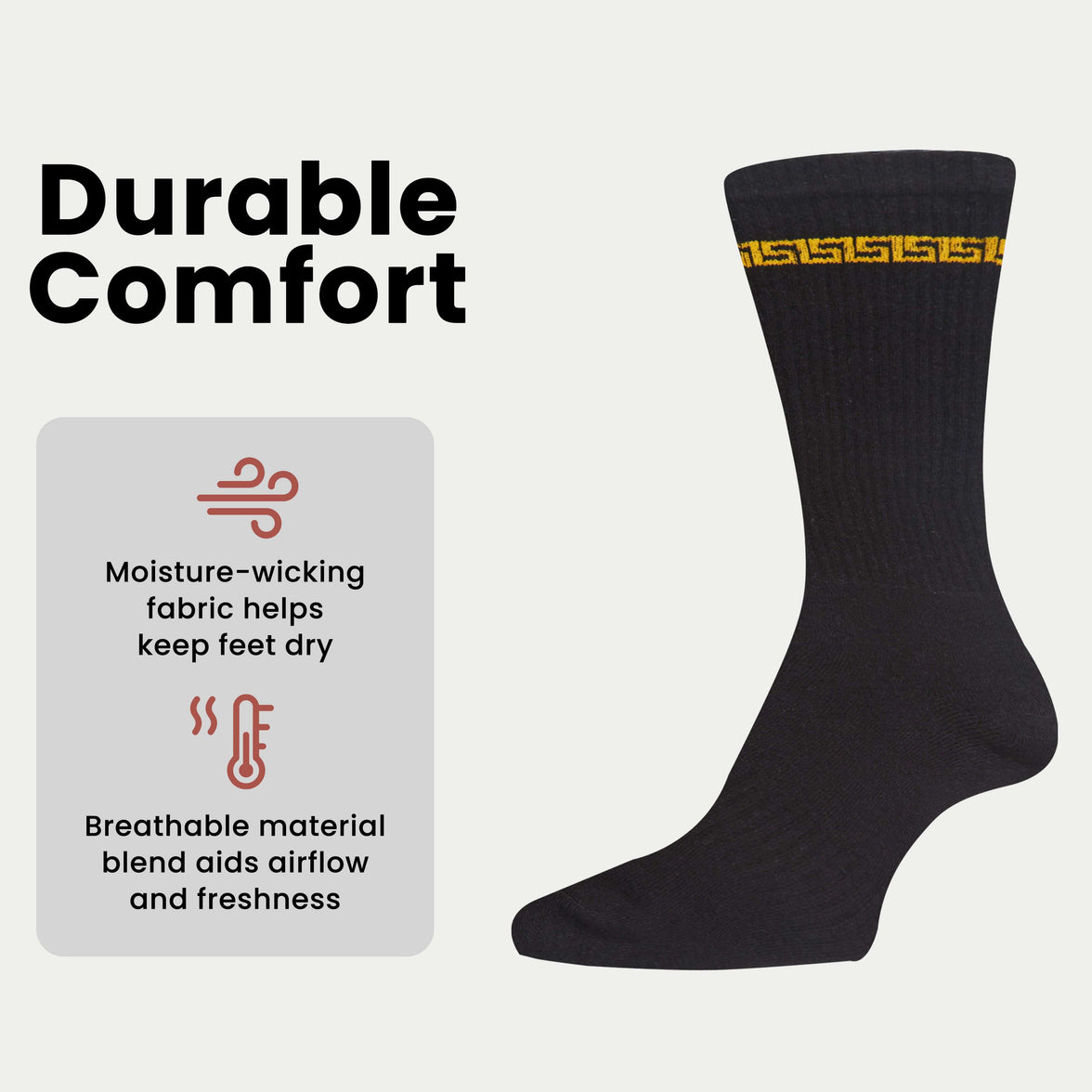 5 Pack Men's Greek Design Sparta Sport Socks Cotton Durable Blend for Sports Casual & Everyday Designer Wear by Sock Stack UK 7-11 / SPARTA Socks