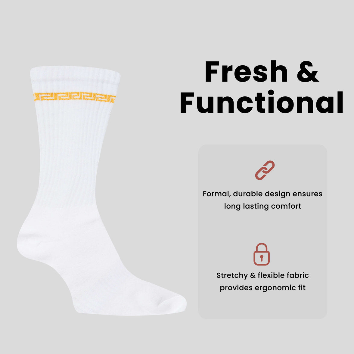 5 Pack Men's Greek Design Sparta Sport Socks Cotton Durable Blend for Sports Casual & Everyday Designer Wear by Sock Stack UK 7-11 / SPARTA Socks