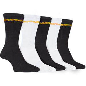 5 Pack Men's Greek Design Sparta Sport Socks Cotton Durable Blend for Sports Casual & Everyday Designer Wear by Sock Stack UK 7-11 / SPARTA Socks