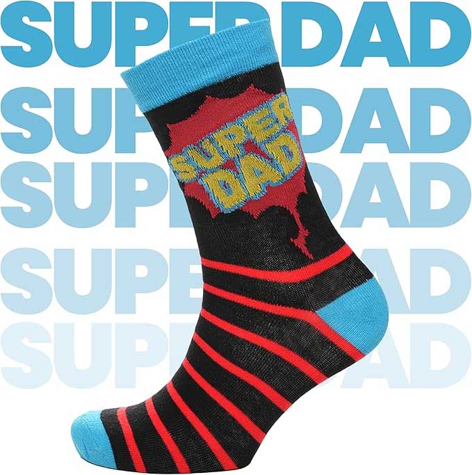 5 Pack Mens Cotton Rich Novelty Dad Socks Colourful Breathable Fun Gift for Fathers Day & Birthdays By Sock Stack UK 6-11 / DESIGN 1 Socks