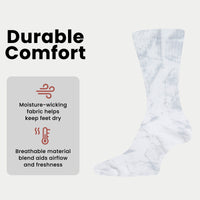 5 Pack Tie Dye Sport Socks Cotton Durable Blend for Casual & Everyday Designer Wear Unisex by Sock Stack Socks
