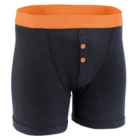 Sock Stack Boxer Shorts 12 Pack Black Cotton Blend Breathable Comfortable Stretch Button