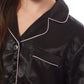 Girls Long Sleeve Satin Silk Pyjama Set Comfortable Button-Down Sleepwear in Black Pink Grey Sizes 5-14 YRS by Daisy Dreamer. Buy now for £14.00.