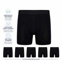 Sock Stack Men's Boxer Shorts 5 Pack Organic Cotton Stretch S-XXL