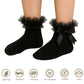 6 Pairs Black Girls Tutu Frilly Ankle Socks with Lace & Bow Super Soft Wedding Christening Sock by Sock Stack. Buy now for £10.00.
