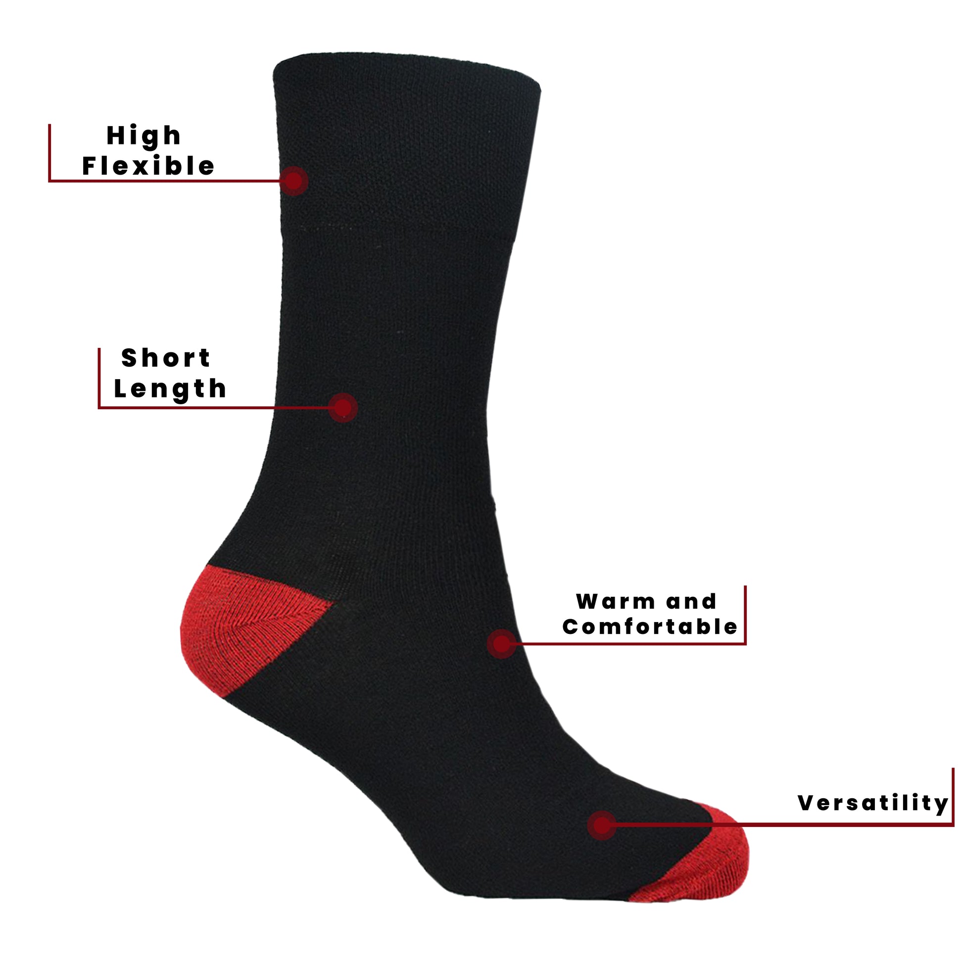 6 Pairs Men's Non-Elastic Diabetic Socks Soft Top Cotton Antibacterial Moisture-Wicking Black Sizes 6-11 by Sock Stack. Buy now for £10.00.