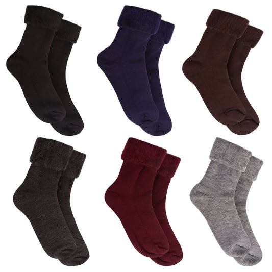 6 Pairs Men's Ultra Soft Thermal Fluffy Bed Socks Cozy Warm Insulated Lounging and Sleeping Socks in Stylish Designs for Winter Comfort UK Sizes 6-11 by Sock Stack. Buy now for £12.00.