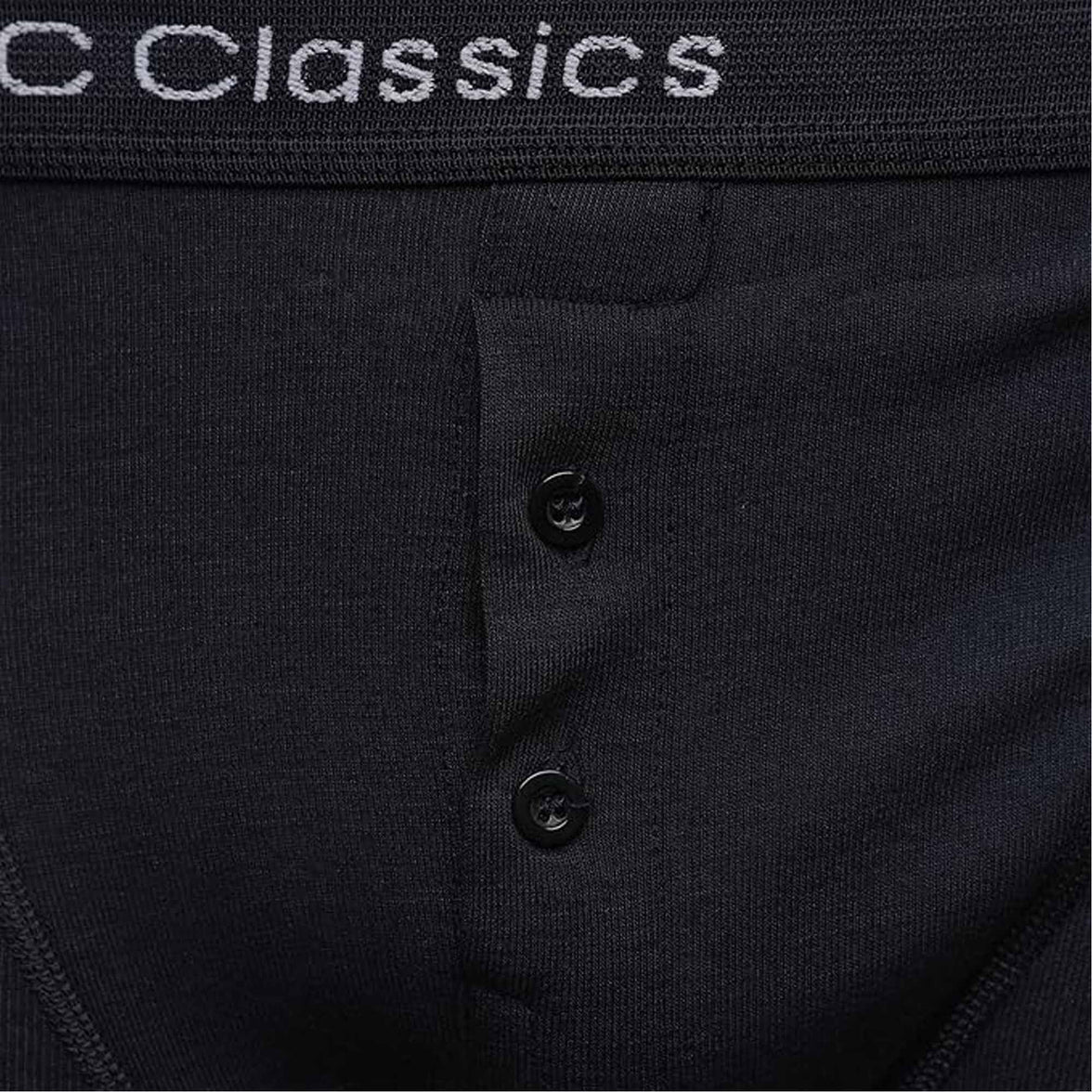 6 Pack Boys Boxer Shorts Cotton Rich Black Moisture-Wicking Button Fly Elasticated Breathable Underwear for Active Kids by Sock Stack Boxer Shorts
