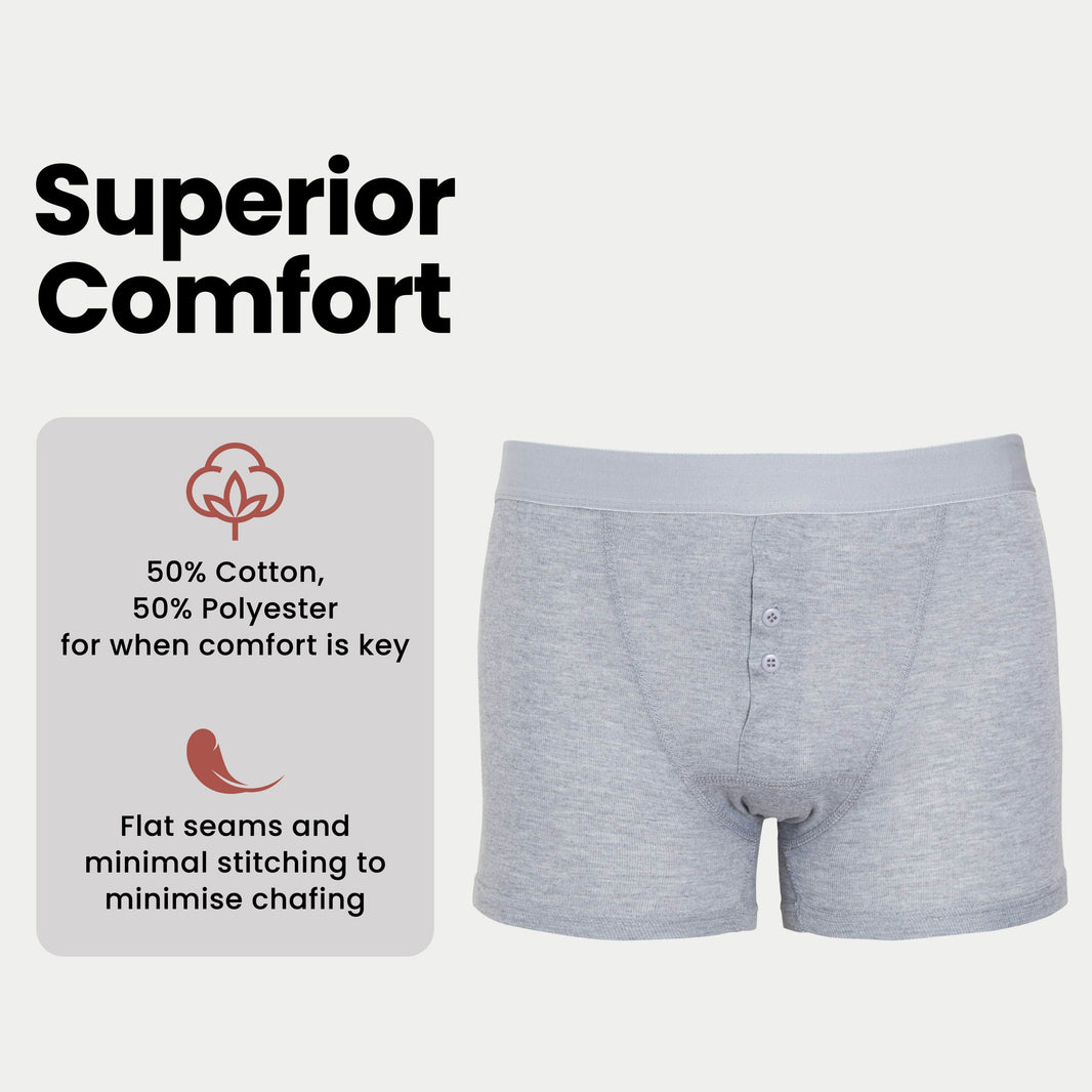 6 Pack Cotton Stretch Boxer Shorts Menswear Classic Activewear Breathable Underwear Soft and Durable Boxershorts for Men Black Navy Grey MB09 by Sock Stack Boxer Shorts