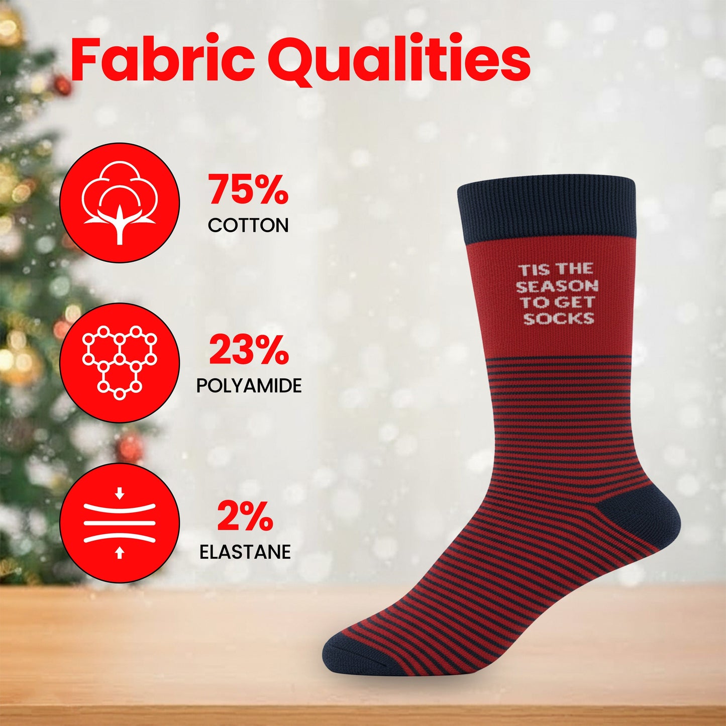 6 Pack Men’s Christmas Socks Festive Gift Set Novelty Xmas Sock for Men Santa Pudding & Gingerbread Holiday Stocking Fillers UK Size 6-11 by Sock Stack Assorted Socks