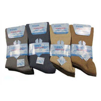6 Pack Men's Cotton Loose Top Socks Non-Elastic Antibacterial Moisture-Wicking Assorted Colours Sustainable Comfort Fit UK 6-11 by Sock Stack ASSORTED / 6-11 Socks