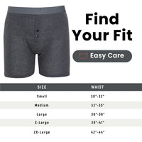 6 Pack Striped Black Grey Cotton Stretch Boxer Shorts Menswear Classic Activewear Breathable Soft and Durable Underwear for Men by Sock Stack Boxer Shorts