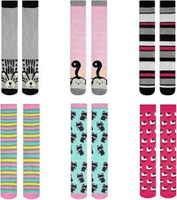 6 Pairs Kids Welly Socks Cotton Rich Long Wellington Boot Socks for Boys and Girls by Sock Stack Socks