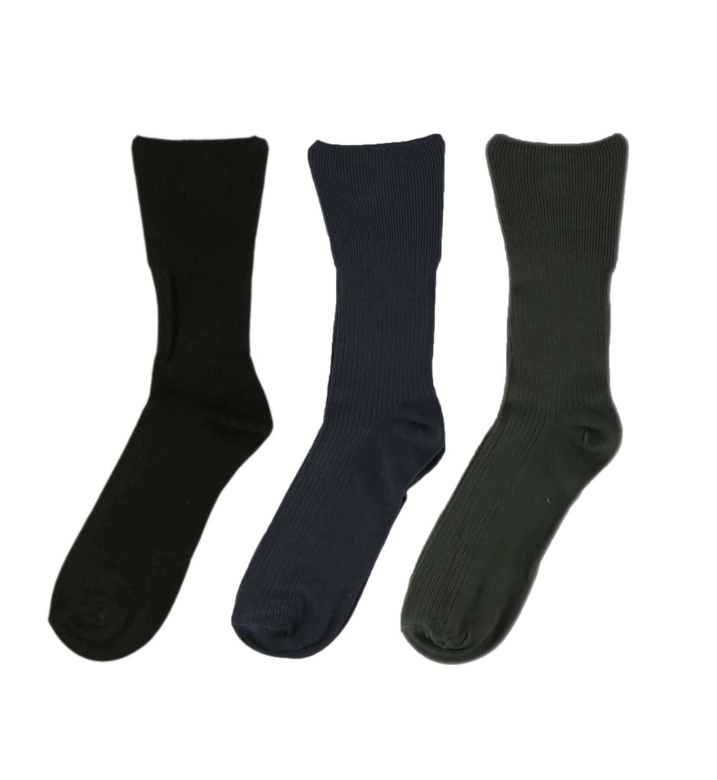 6 Pairs Men's Bamboo Diabetic Comfort Socks Moisture-Wicking Antibacterial Hypoallergenic Extra Wide Sustainable Sock Stack ASSORTED / 6-11 Socks