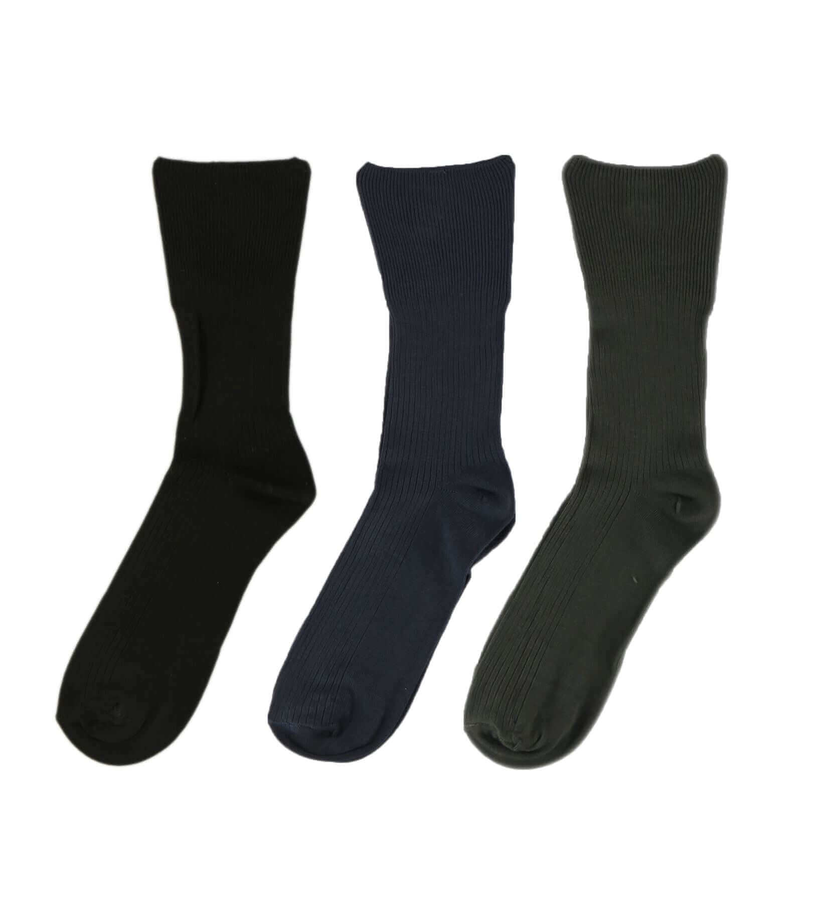 6 Pairs Men's Bamboo Diabetic Comfort Socks Moisture-Wicking Antibacterial Hypoallergenic Extra Wide Sustainable Sock Stack ASSORTED / 6-11 Socks