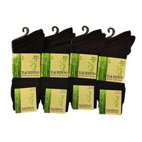 6 Pairs Men's Bamboo Socks Super Soft Anti Bacterial Moisture Wicking Breathable Comfort Reinforced Heel and Toe UK Sizes 6-11 Assorted Colours or Black by Sock Stack Socks