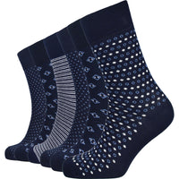 6 Pairs Men's Diabetic Socks Non Elastic Soft Top Moisture-Wicking Antibacterial Cotton Blend Comfortable Size 6-11 Navy by Sock Stack UK 6-11 / NAVY MIX Socks