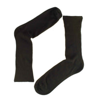 6 Pairs Men's Diabetic Wool Socks Non Elastic Loose Top Moisture Wicking Antibacterial Sustainable for Sensitive Skin by Sock Stack BLACK / 6-11 Socks
