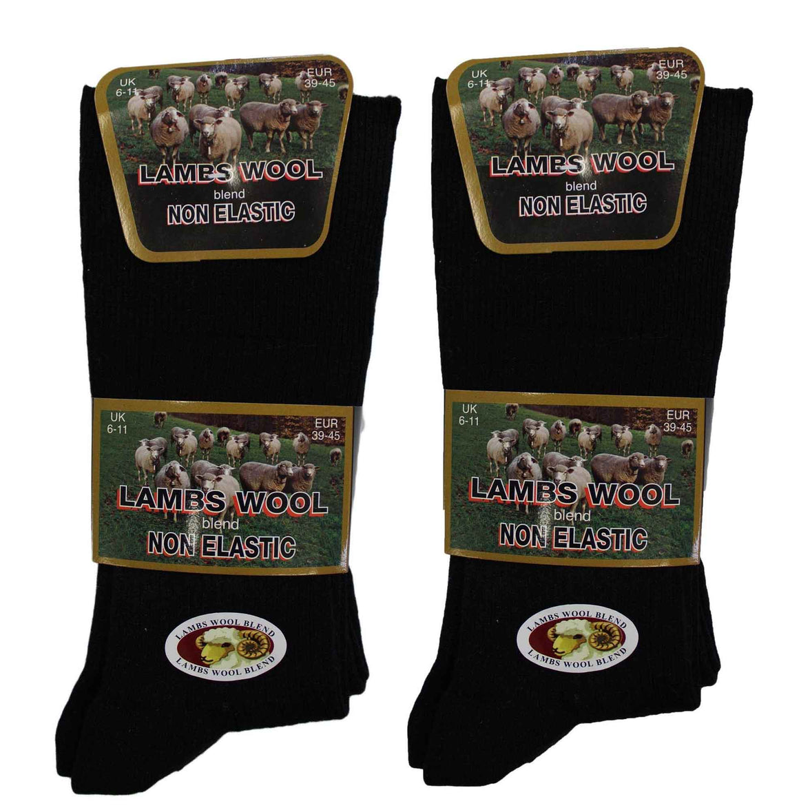 6 Pairs Men's Diabetic Wool Socks Non Elastic Loose Top Moisture Wicking Antibacterial Sustainable for Sensitive Skin by Sock Stack Socks