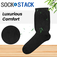 6 Pairs Men’s Extra Wide Bamboo Socks Ultra Soft Loose Top Non Elastic Gentle Cuff Breathable Everyday Wear UK 6-11 by Sock Stack Socks