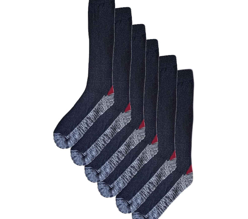 Sock Stack Men's Knee-Length Work Boot Socks 6 Pairs UK 6-11 EUR 39-45