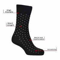 6 Pairs Men's Non-Elastic Diabetic Socks Soft Top Cotton Antibacterial Moisture-Wicking Black Sizes 6-11 by Sock Stack UK 6-11 / BLACK MULTI Socks