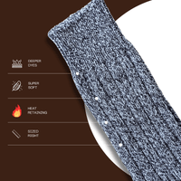 6 Pairs Men's Ultra Chunky Wool Thermal Socks for Outdoor Activities Warm Thick Insulated Winter Work Boots Sock UK Sizes 6-11 EU 39-45 Assorted Colours by Sock Stack Socks