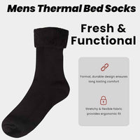 6 Pairs Men's Ultra Soft Thermal Fluffy Bed Socks Cozy Warm Insulated Lounging and Sleeping Socks in Stylish Designs for Winter Comfort UK Sizes 6-11 by Sock Stack Socks