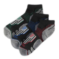 6 Pairs Mens Athletic Low-Cut Trainer Sport Socks for Running Cycling Gym Compression Moisture-Wicking with Arch Support by Sock Stack CYCLING / 6-11 Socks