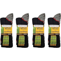 6 Pairs Mens Bamboo Moisture-Wicking Work Socks Cushioned Reinforced Heel Toe Durable Odour Control Ideal for Construction Hiking Long Hours by Sock Stack 6-11 Socks