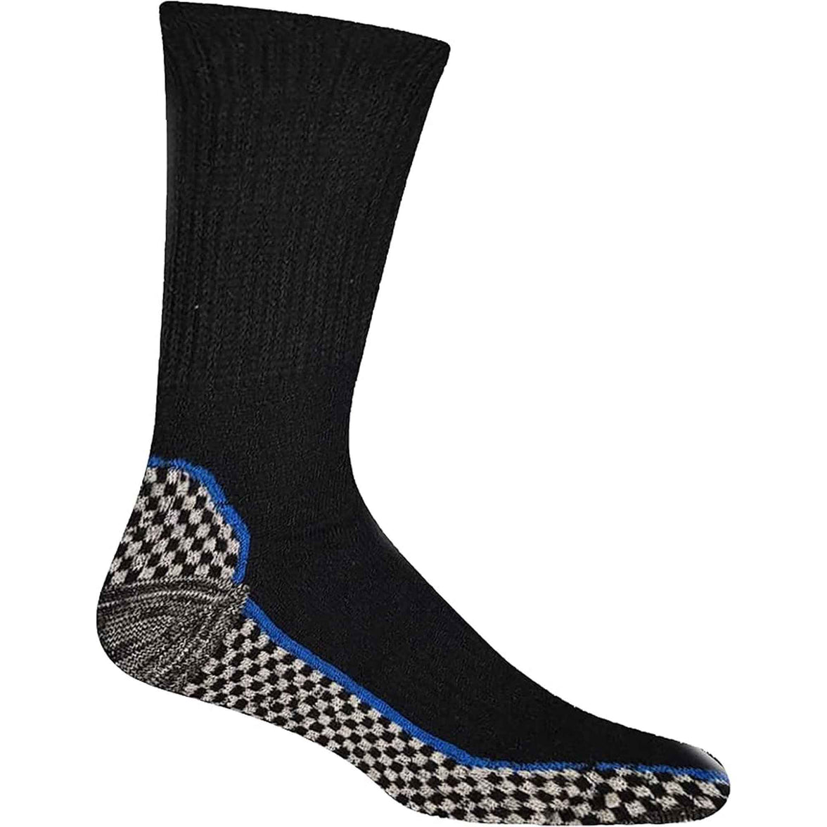 6 Pairs Mens Bamboo Moisture-Wicking Work Socks Cushioned Reinforced Heel Toe Durable Odour Control Ideal for Construction Hiking Long Hours by Sock Stack 6-11 Socks