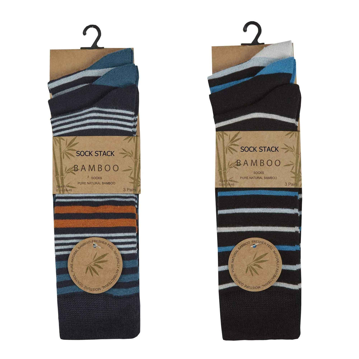 6 Pairs Mens Bamboo Socks Argyle Stripe Breathable Moisture-Wicking Casual Suit Anti-Odor Soft Grip Elastic Hand-Linked Toe Seam UK 6-11 EUR 39-45 Sock Stack Socks