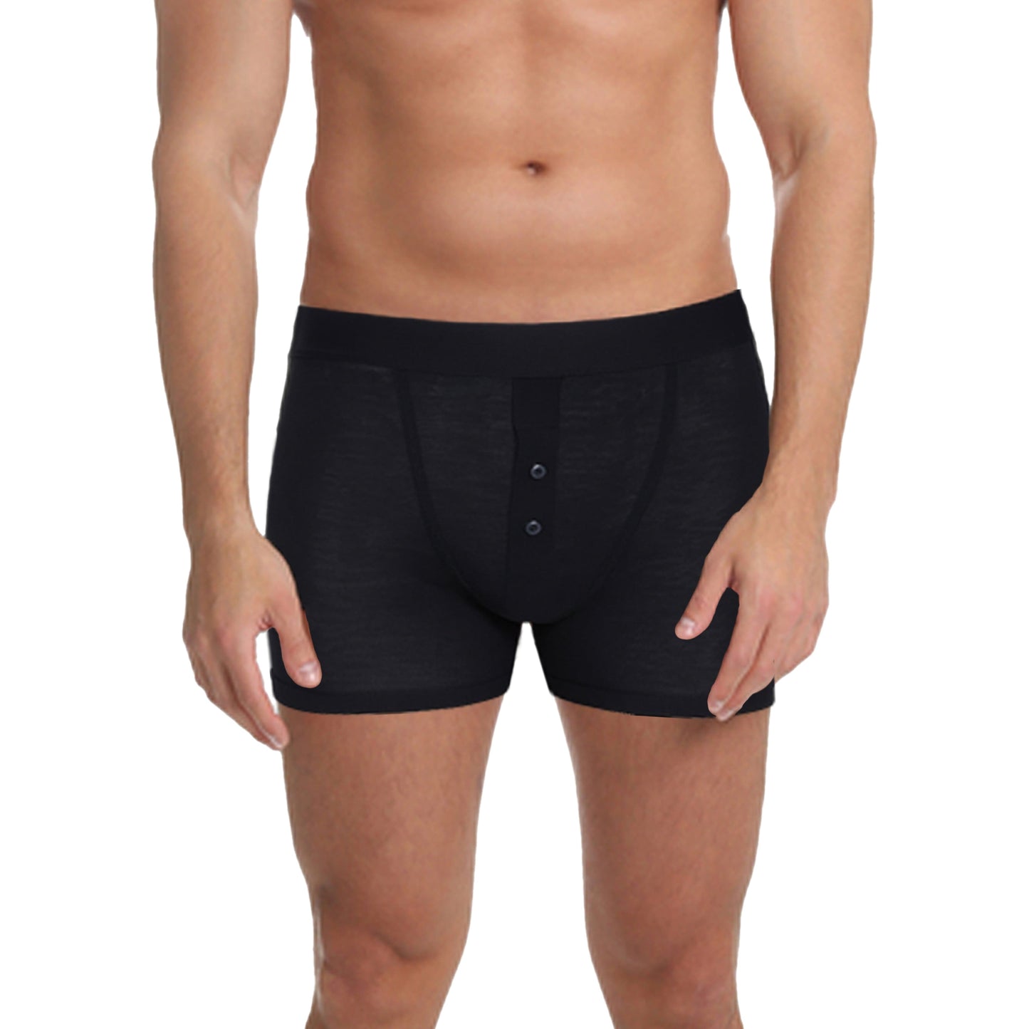 6 Pairs Mens Boxer Short Ribbed Boxers Cotton Stretch Boxershorts Underwear Black MB09- SMALL by Sock Stack Boxer Shorts