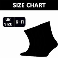 6 Pairs Mens Diabetic Non Elastic Loose Grip Soft Cotton Blend Moisture-Wicking Antibacterial Socks for Sensitive Legs Size 6-11 Sock Stack UK 6-11 / BLACK Socks