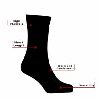 6 Pairs Mens Diabetic Non Elastic Loose Grip Soft Cotton Blend Moisture-Wicking Antibacterial Socks for Sensitive Legs Size 6-11 Sock Stack UK 6-11 / BLACK Socks