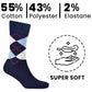 6 Pairs Mens Diabetic Socks Non Elastic Loose Grip Antibacterial Moisture-Wicking Cotton Blend Size 6-11 Ideal for Sensitive Legs Sock Stack UK 6-11 / ARGYLE Socks