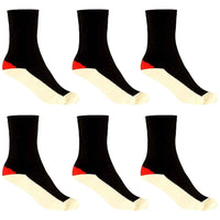 6 Pairs Mens Lambs Wool Sole Work Boot Socks Reinforced Heel Toe Durable Warm Construction Hiking Outdoor Sizes 6-11 UK by Sock Stack ASSORTED / 6-11 Socks