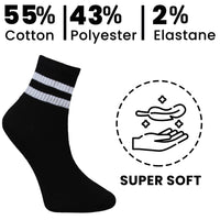 6 Pairs of Women's Short Sports Socks Fashion Crew Length Ladies Sock Ideal for Everyday Wear by Sock Stack Socks
