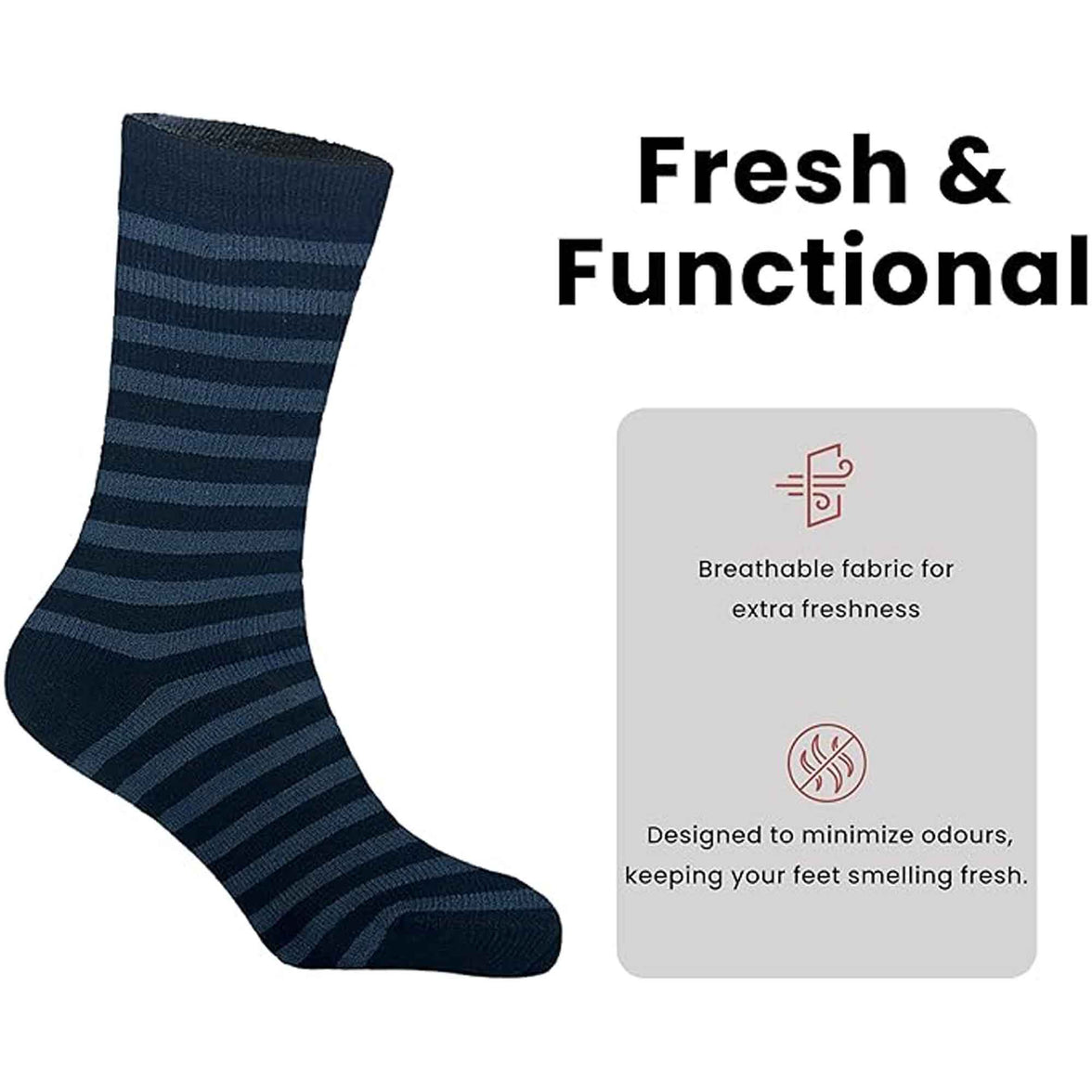 6 Pairs Thermal Work Boot Socks for Men Warm Thick Cushioned Durable Reinforced Heel and Toe Size 6 11 Outdoor Winter by Sock Stack 6-11 / ASSORTED Socks