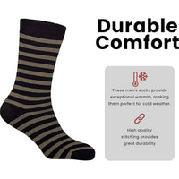 6 Pairs Thermal Work Boot Socks for Men Warm Thick Cushioned Durable Reinforced Heel and Toe Size 6 11 Outdoor Winter by Sock Stack 6-11 / ASSORTED Socks