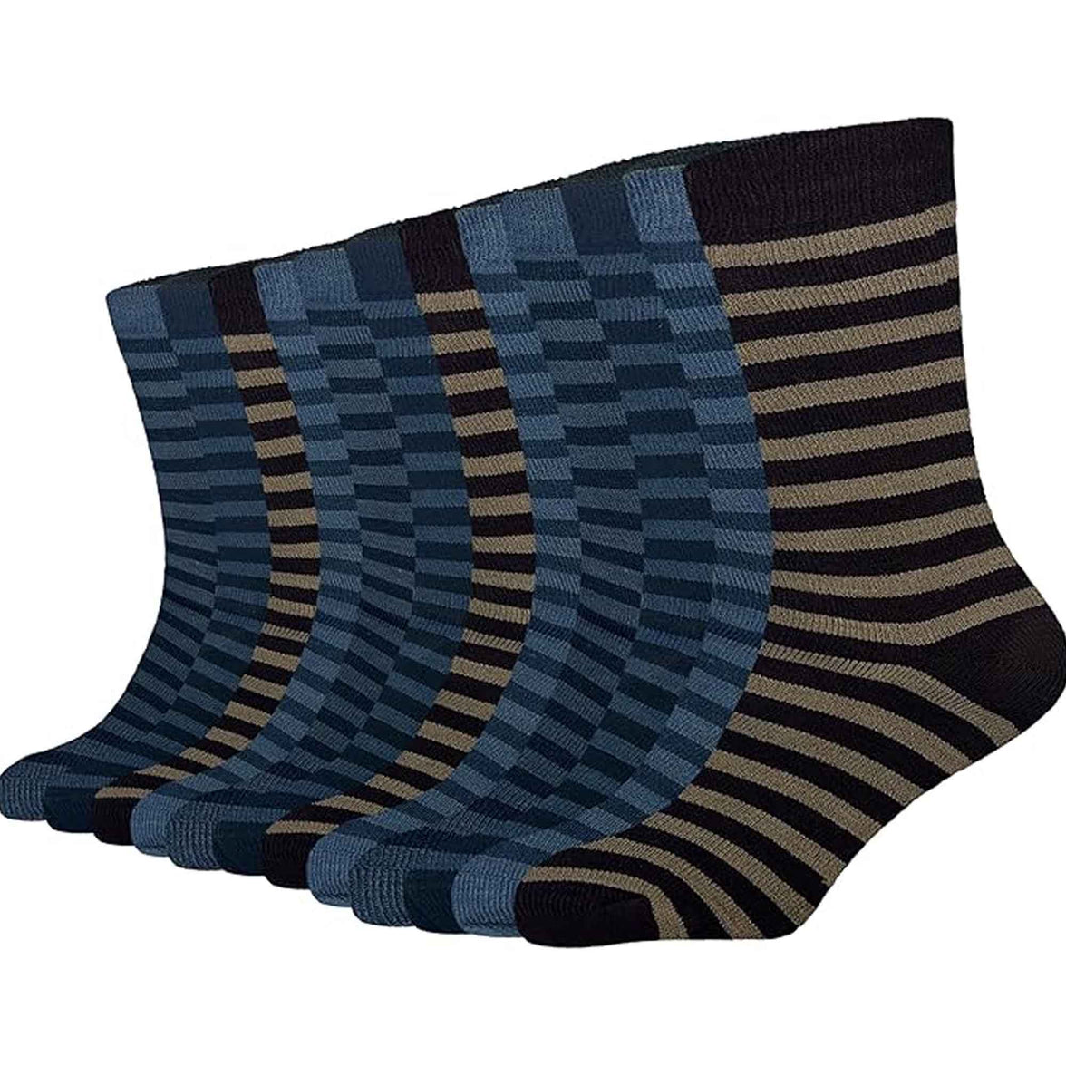 6 Pairs Thermal Work Boot Socks for Men Warm Thick Cushioned Durable Reinforced Heel and Toe Size 6 11 Outdoor Winter by Sock Stack 6-11 / ASSORTED Socks