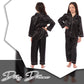 Girls Long Sleeve Satin Silk Pyjama Set Comfortable Button-Down Sleepwear in Black Pink Grey Sizes 5-14 YRS by Daisy Dreamer. Buy now for £14.00.